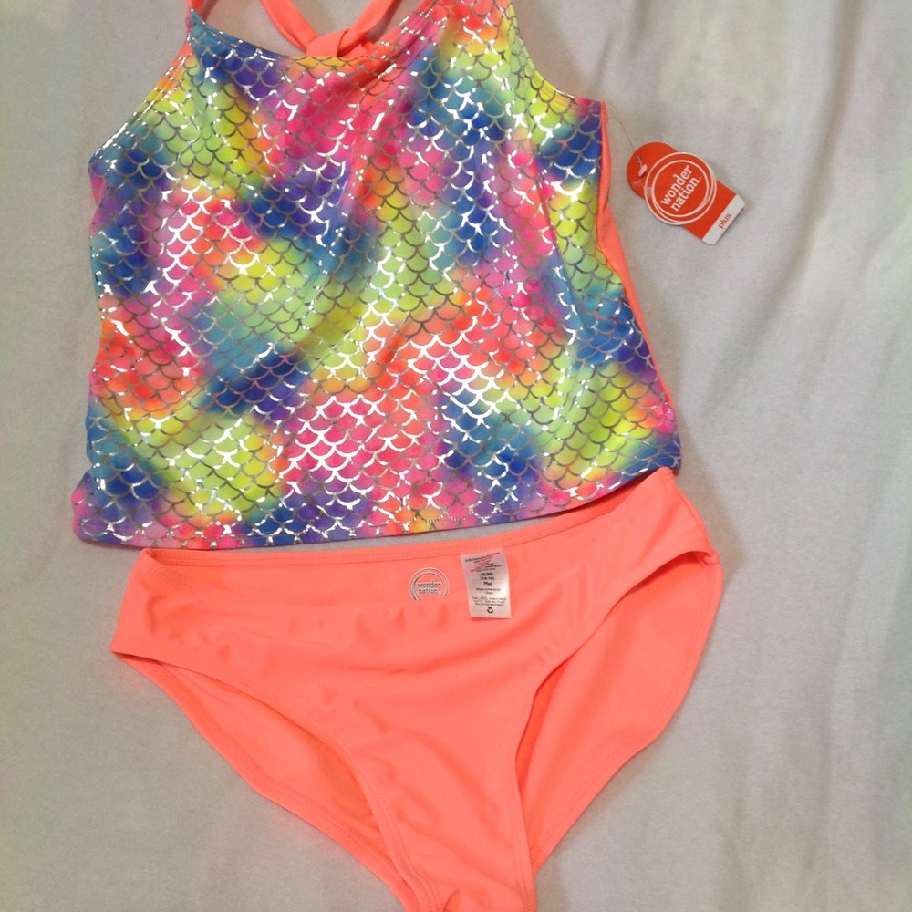 Girls mermaid print swimsuit size XL/16 plus NWT